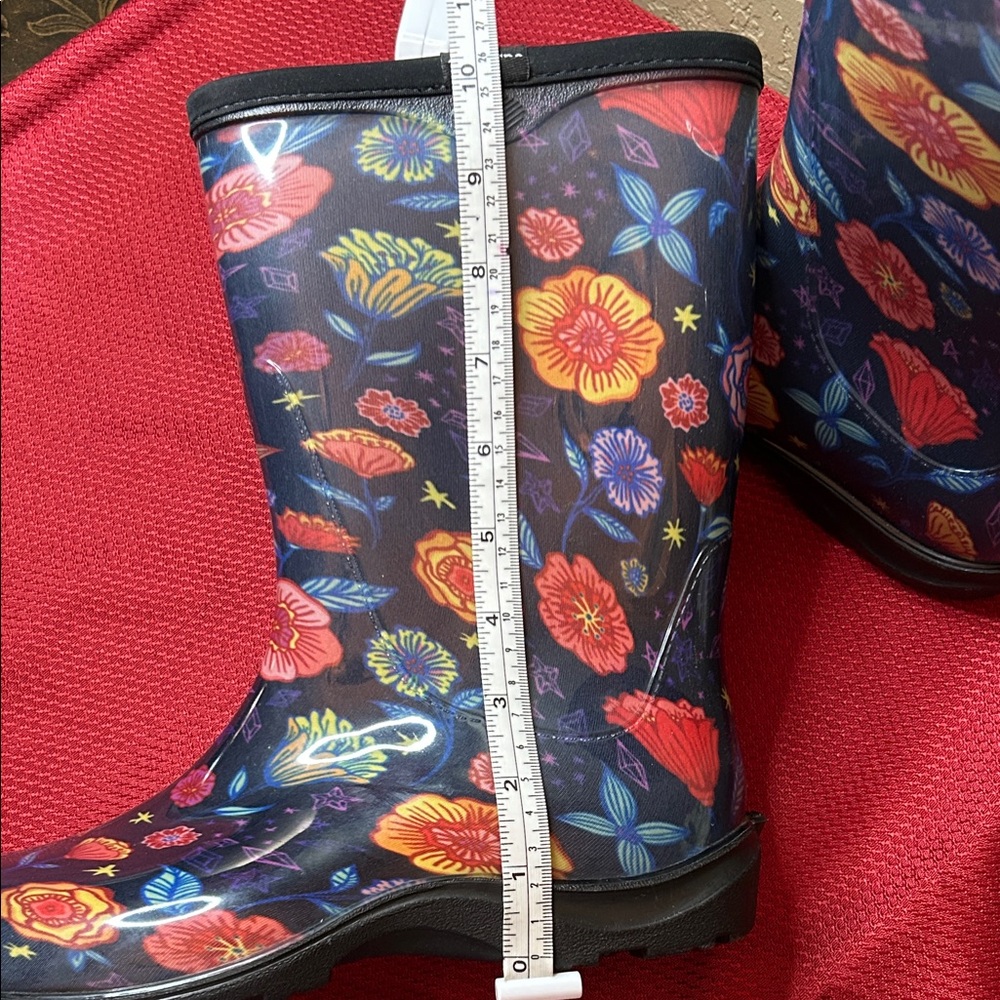 Sloggers Women's Floral Blue Rain Boots Size 9 sku#139 - Picture 14 of 16